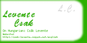 levente csak business card
